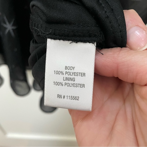 Star Wars Women's Black Imperial Galactic Empire Chiffon Dress Size Small Stars - Picture 11 of 12